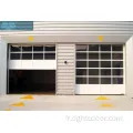 Porte de garage en coupe en verre transparent complet commercial